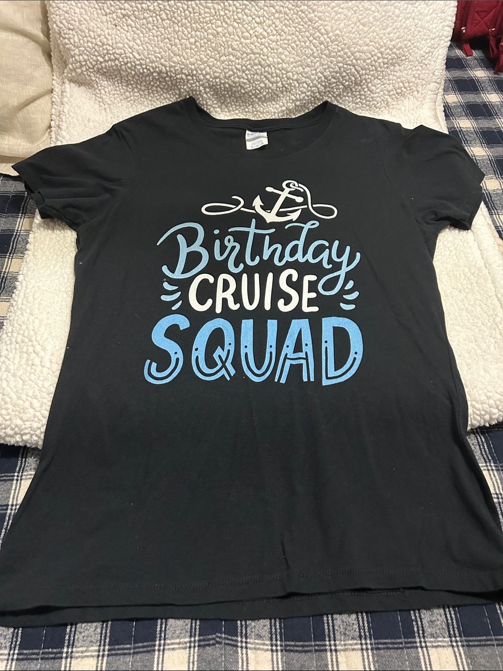 Birthday Cruise Squad Black Graphic Tee